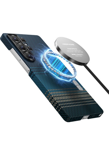 Samsung Galaxy S25 Ultra Kevlar Kılıf Magsafe Şarj Özellikli 0,5 Süper Ince Aramid Karbon Fiber Seanova Kapak indirimleri