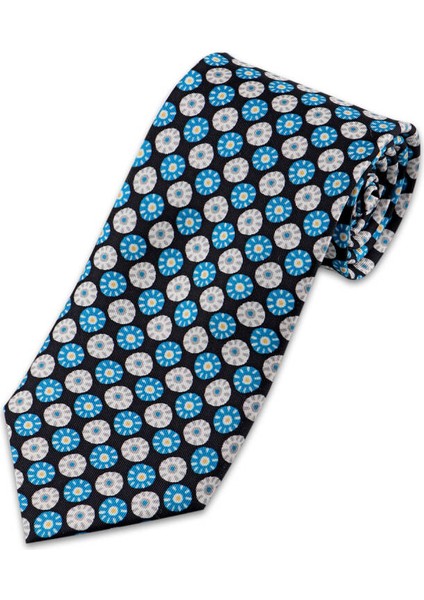 Turkuaz Desenli Ipek Kravat Takımı fiyatları