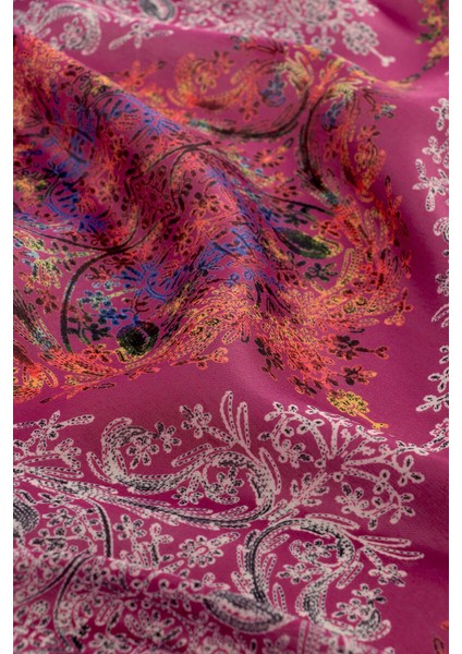 Fuşya Etnik Desen Soft Şal modelleri