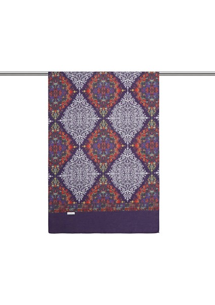 Koyu Mor Etnik Desen Soft Şal fiyatları