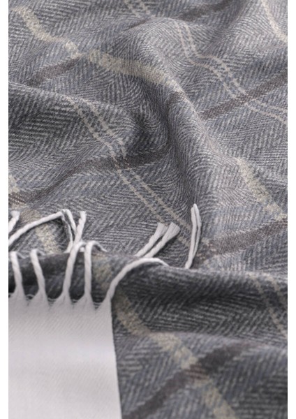 Gri Ekose Desen Kışlık Şal modelleri