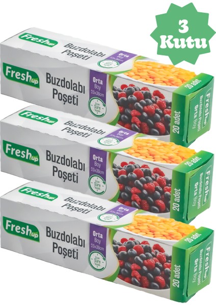 Buzdolabı Poşeti Orta Boy 3 Kutu