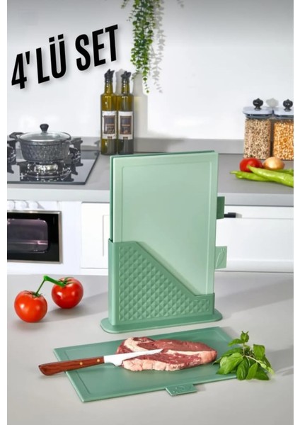 Standlı Kesme Tahtası Seti ( 3 Kesme Tahtası ve 1 Tahta Standı ) fiyatları