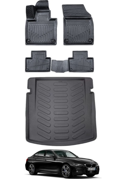 3 Serisi F30 2016 Model Bagaj Havuzu Araca Özel Siyah Paspas Takımı