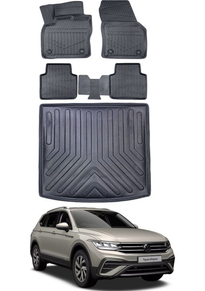 Allspace 2022 Model 5 Koltuk Bagaj Havuzu Araca Özel Siyah Paspas Takımı