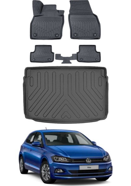 Polo 2020 Model Üst Bagaj Havuzu Araca Özel Siyah Paspas Takımı