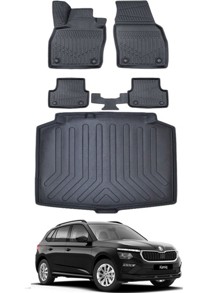 Kamiq 2025 Model Bagaj Havuzu Araca Özel Siyah Paspas Takımı