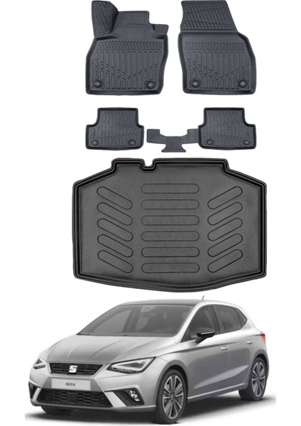 Ibıza 2017 Model Bagaj Havuzu Araca Özel Siyah Paspas Takımı