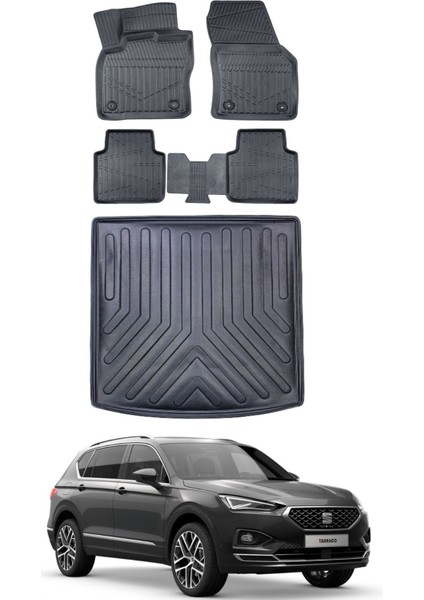 Taracco 2025 Model 5 Koltuk Bagaj Havuzu Araca Özel Siyah Paspas Takımı