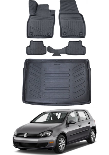 Golf 6 2012 Model Bagaj Havuzu Araca Özel Siyah Paspas Takımı