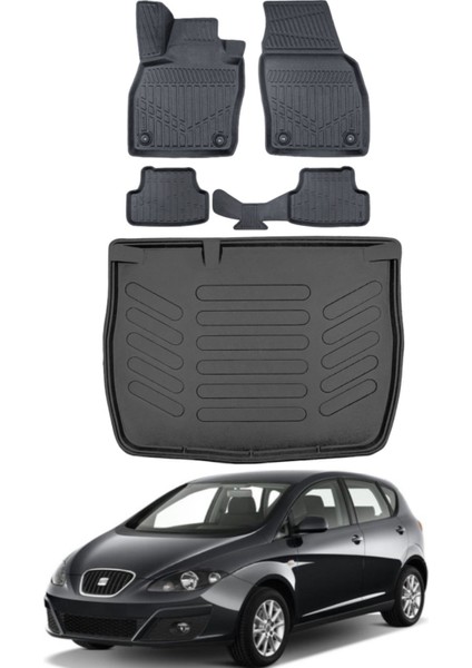 Altea 2007 Model Bagaj Havuzu Araca Özel Siyah Paspas Takımı