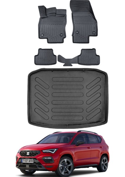 Ateca 4x4 2025 Model Bagaj Havuzu Araca Özel Siyah Paspas Takımı