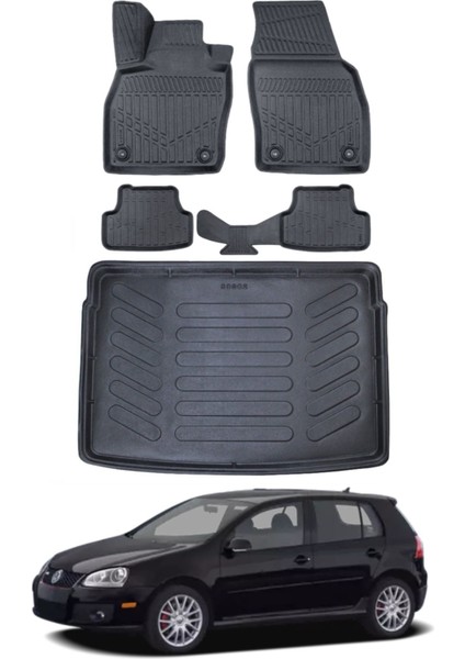 Golf 5 2007 Model Bagaj Havuzu Araca Özel Siyah Paspas Takımı