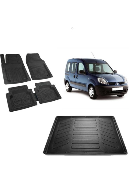 Kangoo Combi 2004 Model 3D Bagaj Havuzu+3d Siyah Havuzlu Paspas Takımı