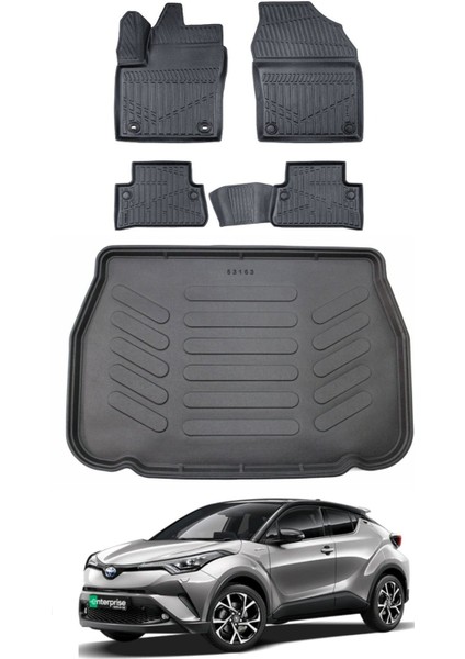 C-Hr 2022 Model Bagaj Havuzu Araca Özel Siyah Paspas Takımı