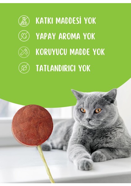 Kedi ve Köpekler İçin Ödül - Lolipop / Tavukciğer + Yabanmersini / 1,5gr * 5AD