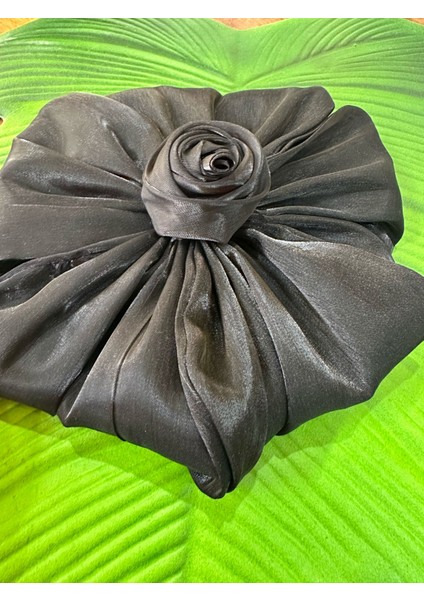 Saten Kabartma Siyah Çiçek Dikiş Giyim Aksesuarı 22X22 cm modelleri