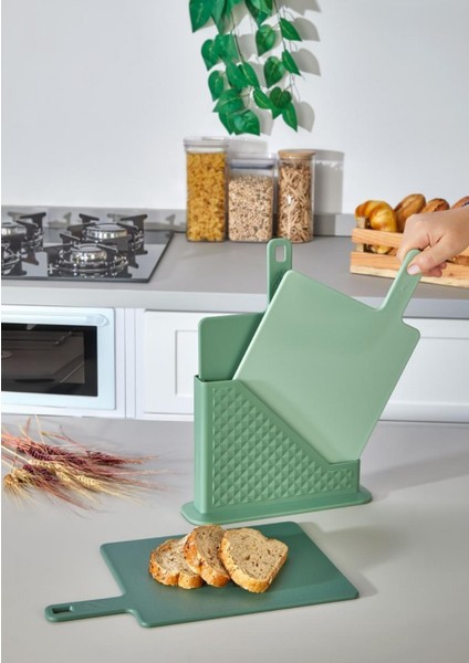 Standlı Kesme Tahtası Seti 4'lü ( 3 Kesme Tahtası ve 1 Tahta Standı ) fırsatları