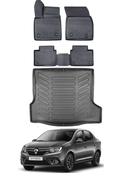 Symbol 2013 Model Bagaj Havuzu Araca Özel Siyah Paspas Takımı