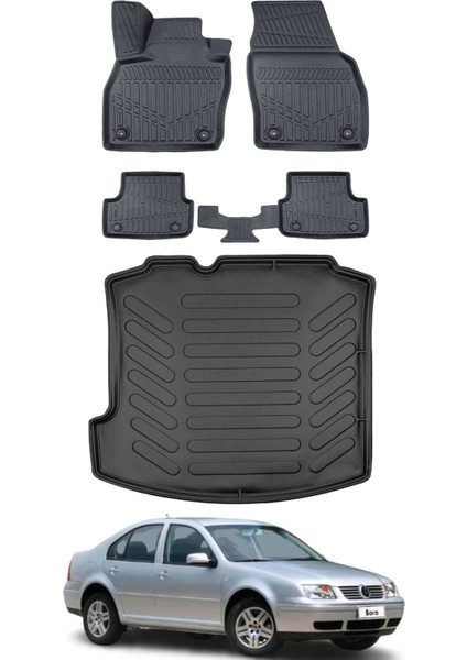 Bora 2005 Model Bagaj Havuzu Araca Özel Siyah Paspas Takımı