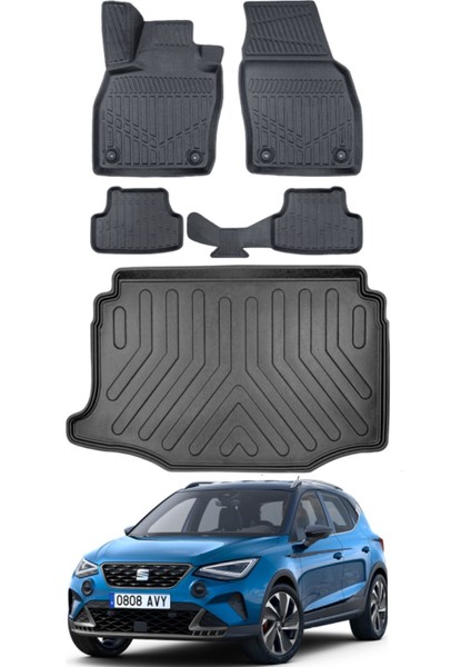 Arona 2021 Model Alt Bagaj Havuzu Araca Özel Siyah Paspas Takımı