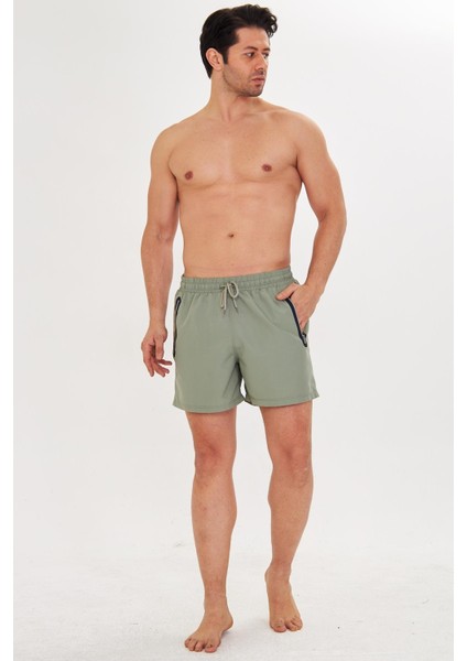 Erkek Deniz Şort Mayo Haki 2607-H
