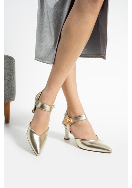 Kadın Altın Metalik Vera Heel Topuklu Sandalet fiyatları