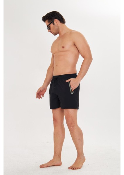 Erkek Deniz Şort Mayo Siyah 2607-S