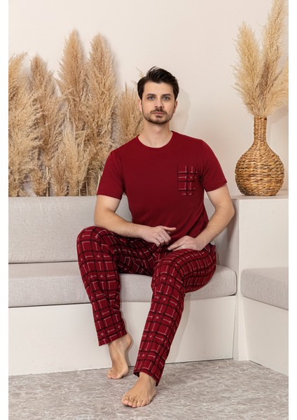 Yazlık Kısa Kol %100 Pamuk Erkek Pijama Takımı - Babalar Günü Özel Seri