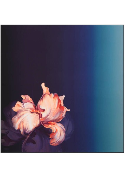 Lacivert Süsen Desen Twill Ipek Eşarp