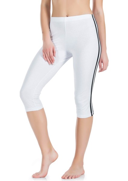 Çizgili Kadın Kapri Tayt 0534 indirimleri