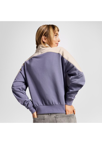 Wordmark Kadın Lila Sweatshirt modelleri