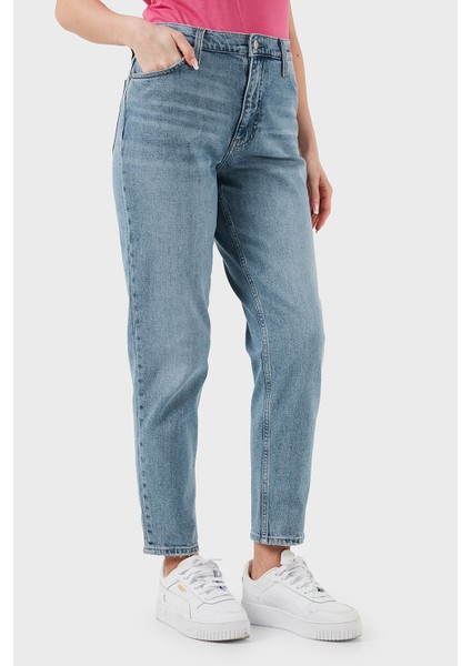 Pamuklu Mom Fit Yüksek Bel Düz Paça Jeans J20J2245151AA Bayan Kot Pantolon J20J224515 1AA modelleri