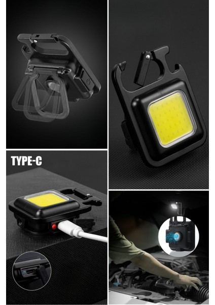 Anahtarlıklı, Açacaklı,güçlü Mıknatıslı 3 Farklı LED Modlu Mini Boy Asılabilen LED Kamp Aydınlatması,el Feneri fırsatları