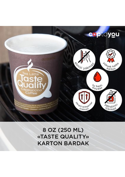 75 Adet Tek Kullanımlık Karton Bardak, Kağıt Dondurma Bardakları, Kahve Bardakları, Çay, Sıcak ve Soğuk Içecekler, Parti Bardakları, "taste Quality" 8 Oz (250 Ml)