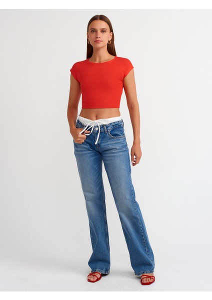 Kadın Basic K.Kırmızı Düz T-Shirt - 30528 modelleri