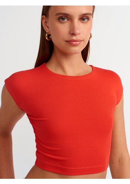 Kadın Basic K.Kırmızı Düz T-Shirt - 30528 fırsatları