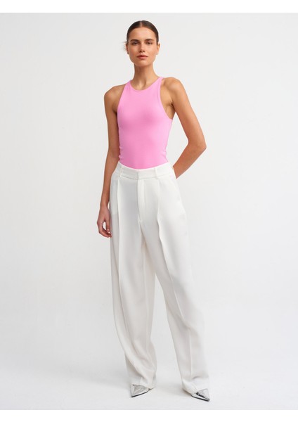 3694 Halter Yaka Tshirt-Pembe