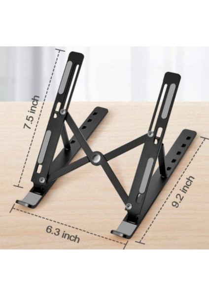 Macbook Laptop Bilgisayar Standı Notebook Özel Yükseltici Stand Tablet Tutucu Ayarlı Stand