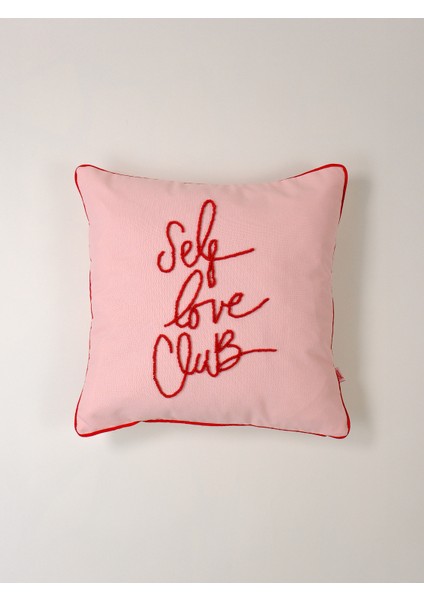 Self Love Club Pembe Punch Kırlent Kılıfı