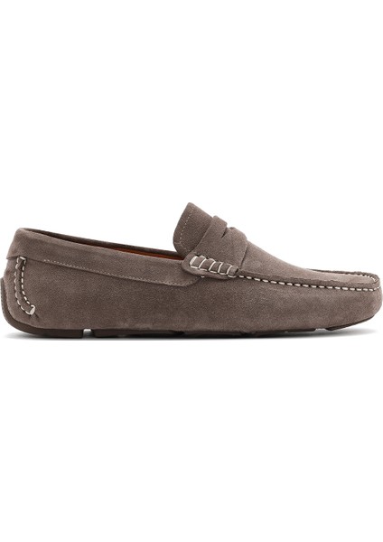 Erkek Vizon Süet Deri Loafer 25SFD630310