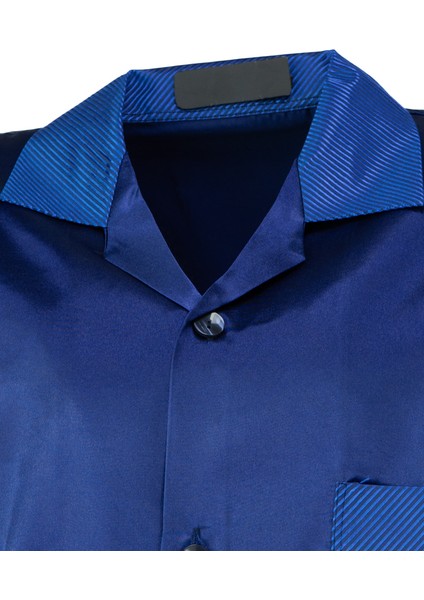 Erkek Şık Klasik Model Pijama Takımı Premium Saten Kumaş Kristal Model Cepli Tam Kalıp modelleri
