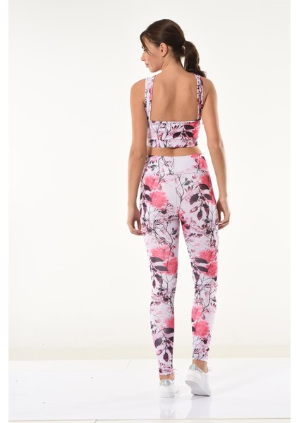 Kadın Çiçek Desenli Büstiyer Tayt Takım 530 fiyatları