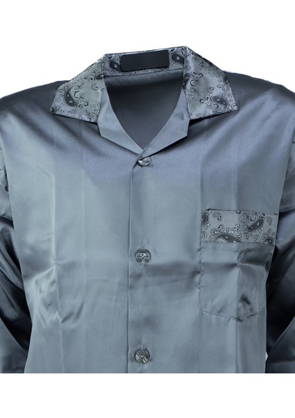 Erkek Şık Klasik Model Pijama Takımı Premium Saten Kumaş Eşsiz Model Cepli Tam Kalıp fiyatları