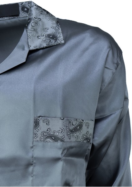 Erkek Şık Klasik Model Pijama Takımı Premium Saten Kumaş Eşsiz Model Cepli Tam Kalıp fırsatları