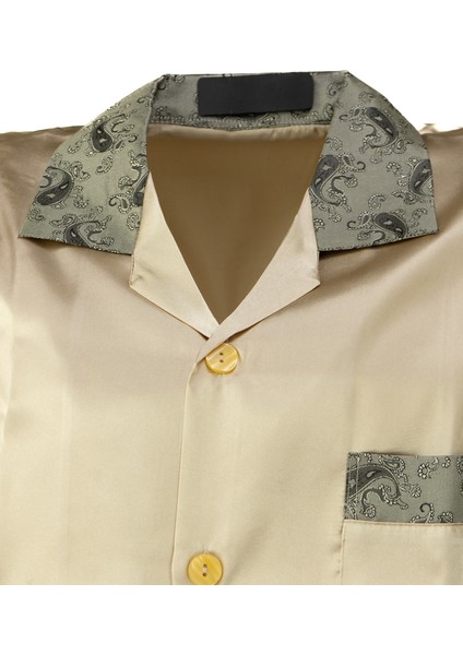 Erkek Şık Klasik Model Pijama Takımı Premium Saten Kumaş Eşsiz Model Cepli Tam Kalıp modelleri