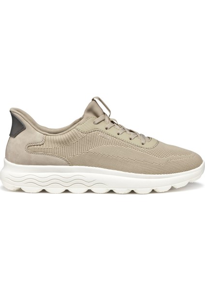 Erkek Bej U Spherica Plus A - Knit.te + Sy Bağcıklı Sneaker U55MPA06KEKC5004