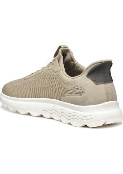 Erkek Bej U Spherica Plus A - Knit.te + Sy Bağcıklı Sneaker U55MPA06KEKC5004
