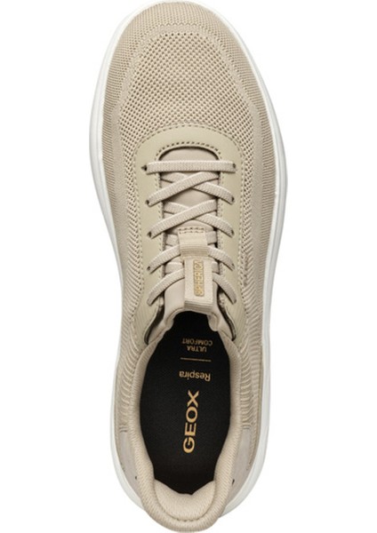 Erkek Bej U Spherica Plus A - Knit.te + Sy Bağcıklı Sneaker U55MPA06KEKC5004