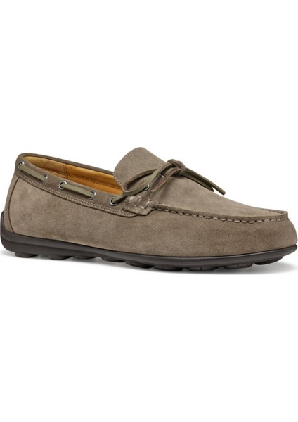 Erkek Gri U Spherica EC16 B - Suede Süet Deri Casual Loafer U55HYB00022C1018 modelleri